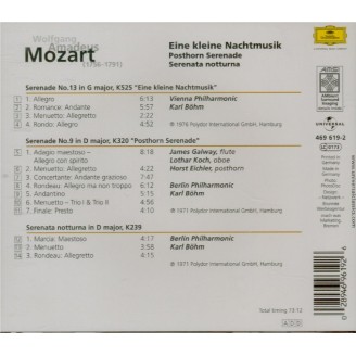 MOZART - Böhm - Sérénade n°13, pour orchestre en sol majeur K.525 'Eine